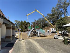 Kindergarten playground gets updated.